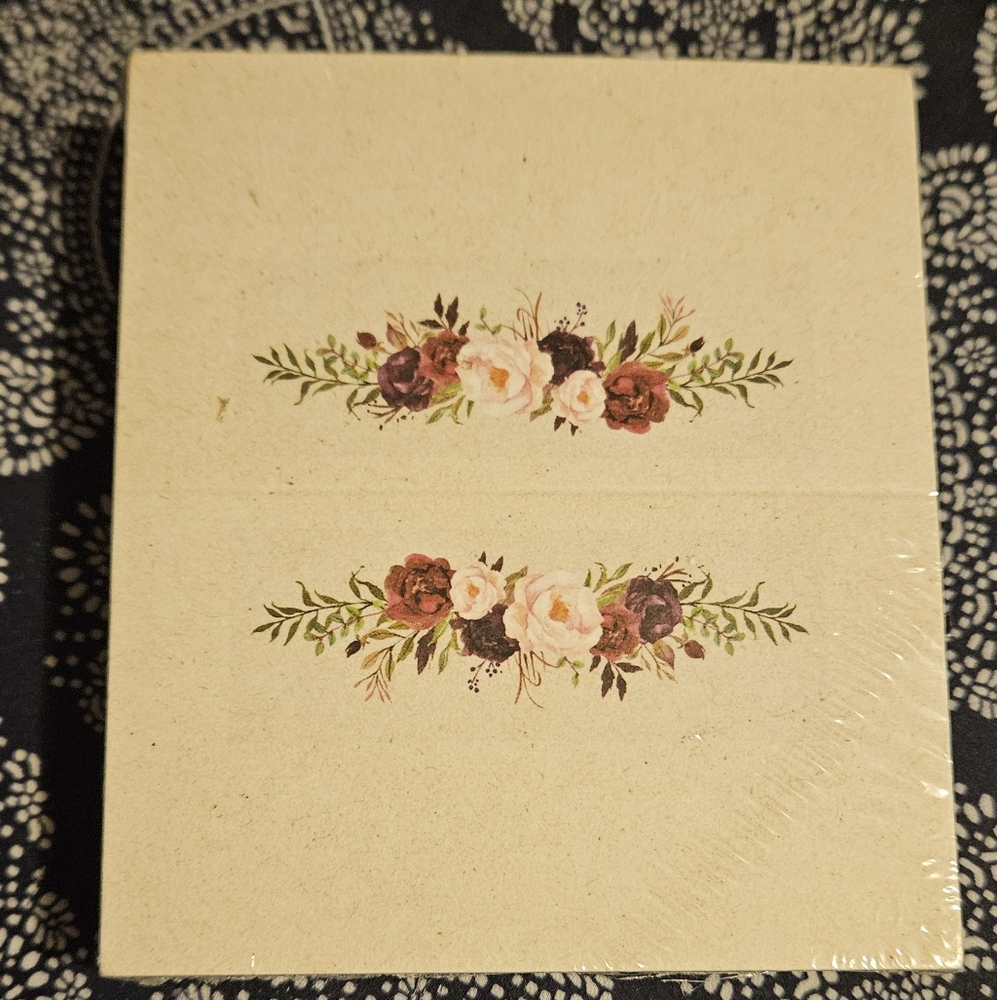 Floral Blank Place Cards